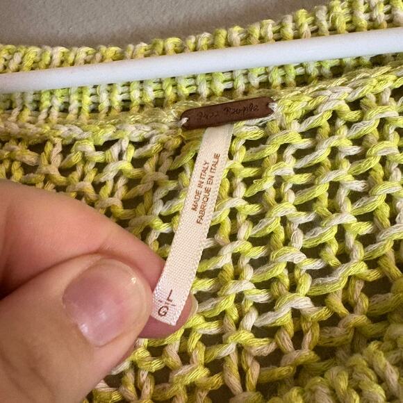 Free People Large Neon Knit Sweater | Y2k Grunge Punk Fall - Picture 5 of 6